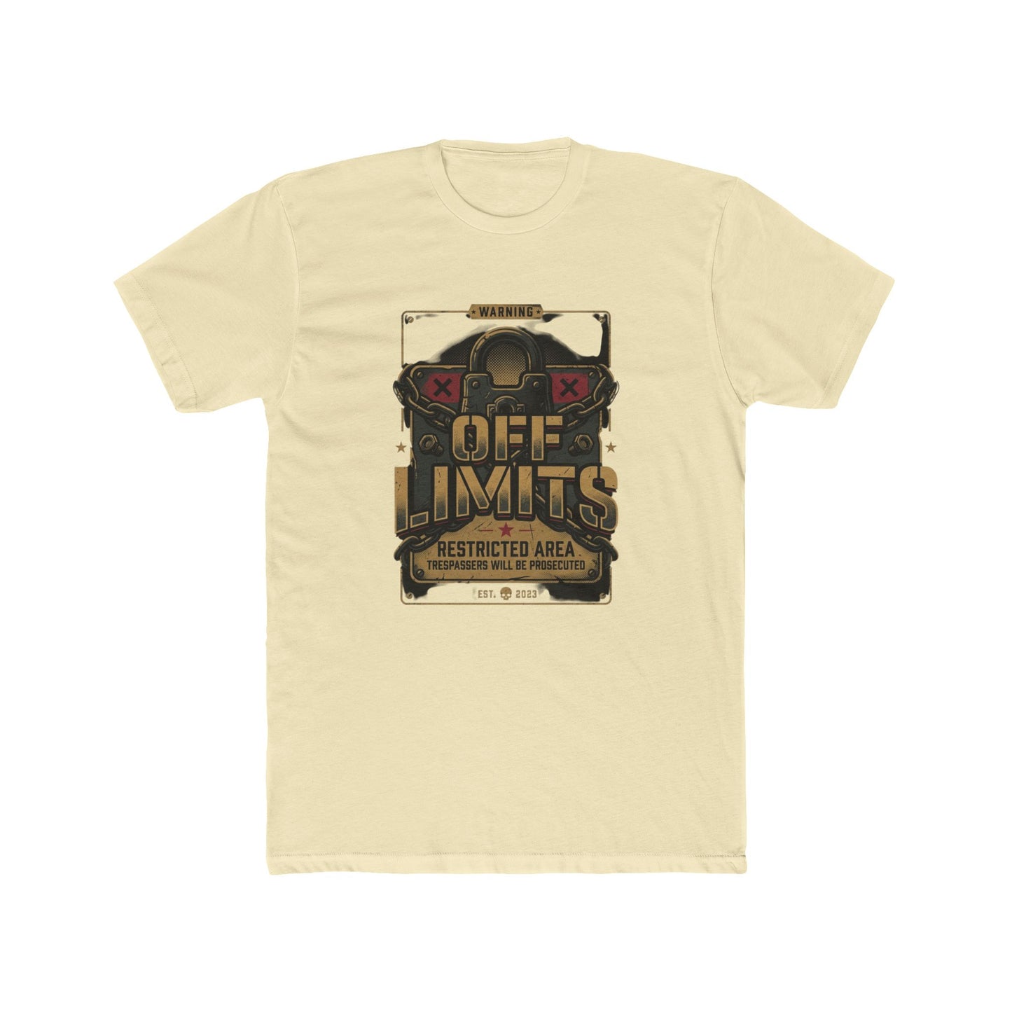 Off Limits Restricted Area Graphic Tee — Tactical Vintage Warning T-Shirt
