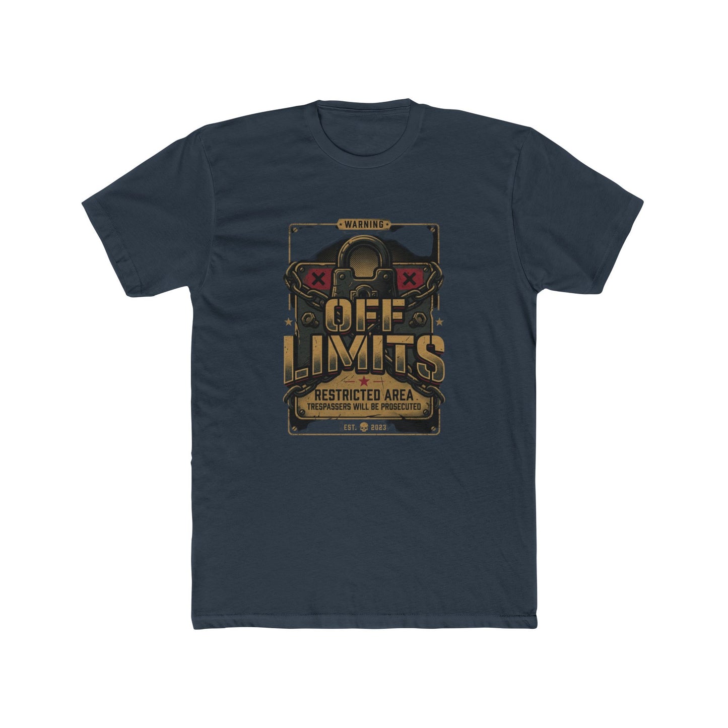 Off Limits Restricted Area Graphic Tee — Tactical Vintage Warning T-Shirt