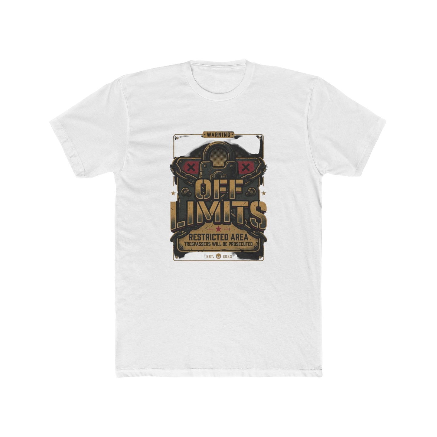Off Limits Restricted Area Graphic Tee — Tactical Vintage Warning T-Shirt