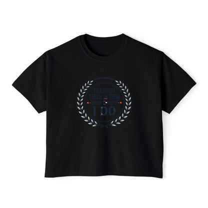 I Do Vows Tee — 'Through Thick or Thin, Drunk or Sober' Women's Boxy Shirt
