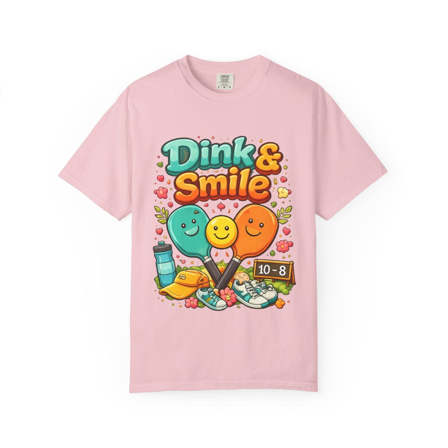 Dink & Smile Pickleball T-Shirt — Cute Paddle Characters Tee
