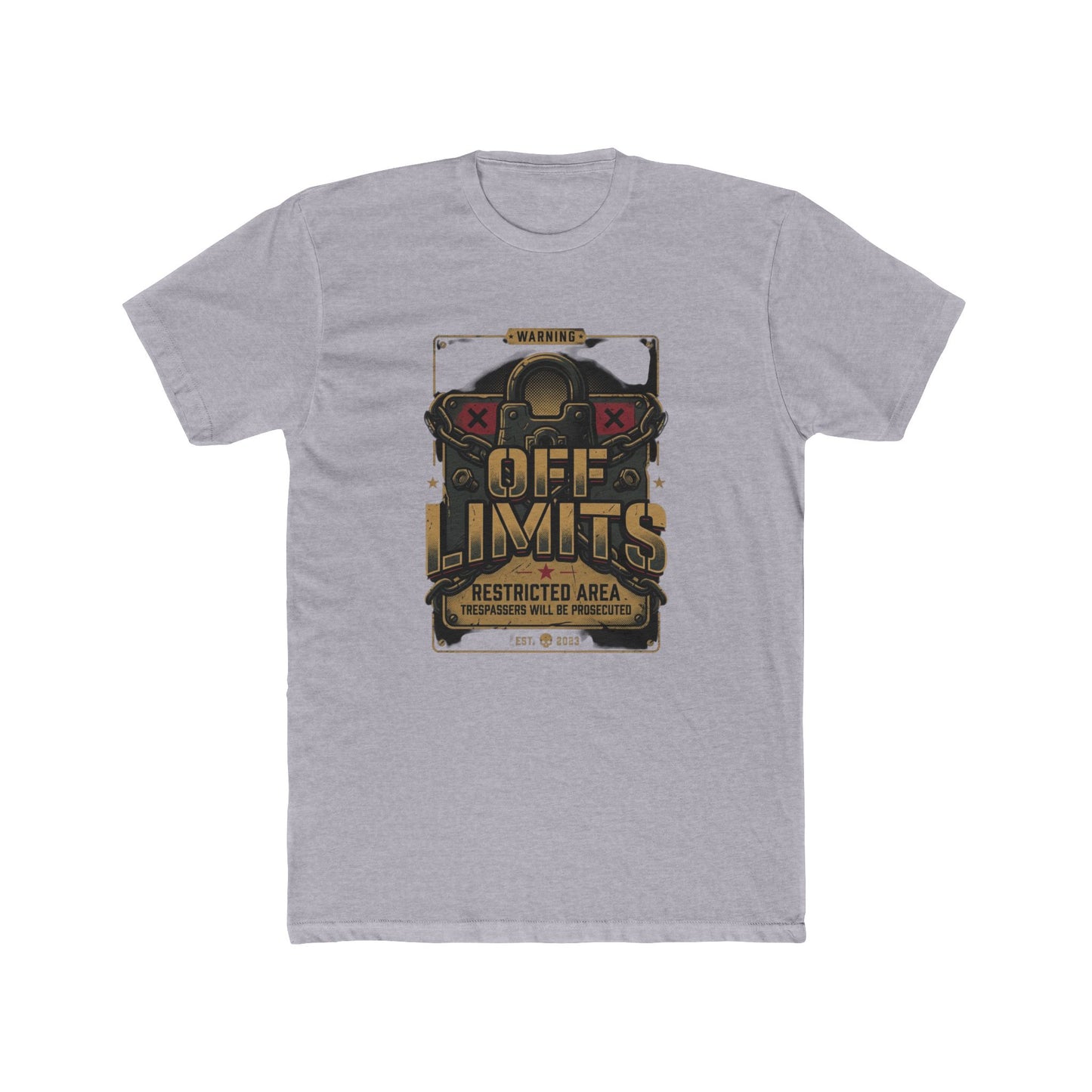 Off Limits Restricted Area Graphic Tee — Tactical Vintage Warning T-Shirt
