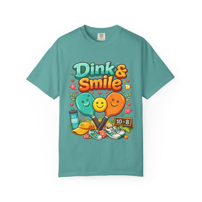 Dink & Smile Pickleball T-Shirt — Cute Paddle Characters Tee