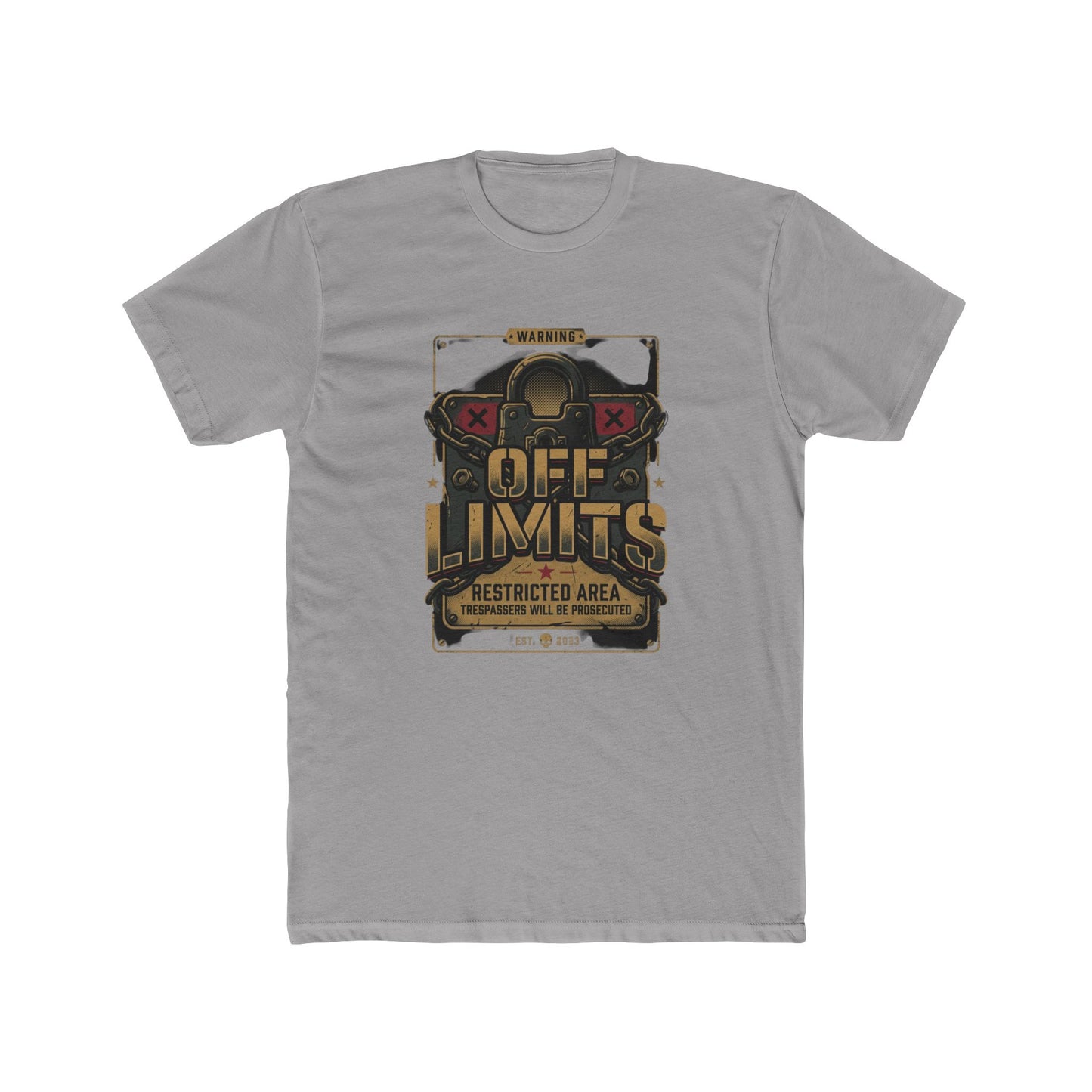 Off Limits Restricted Area Graphic Tee — Tactical Vintage Warning T-Shirt