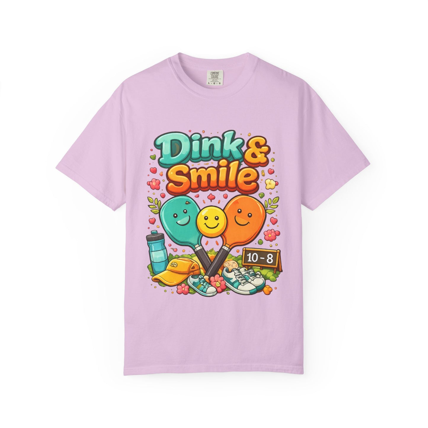 Dink & Smile Pickleball T-Shirt — Cute Paddle Characters Tee
