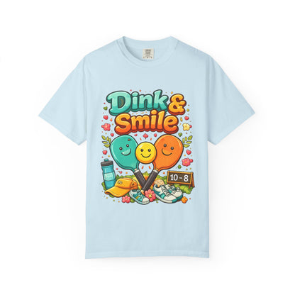 Dink & Smile Pickleball T-Shirt — Cute Paddle Characters Tee