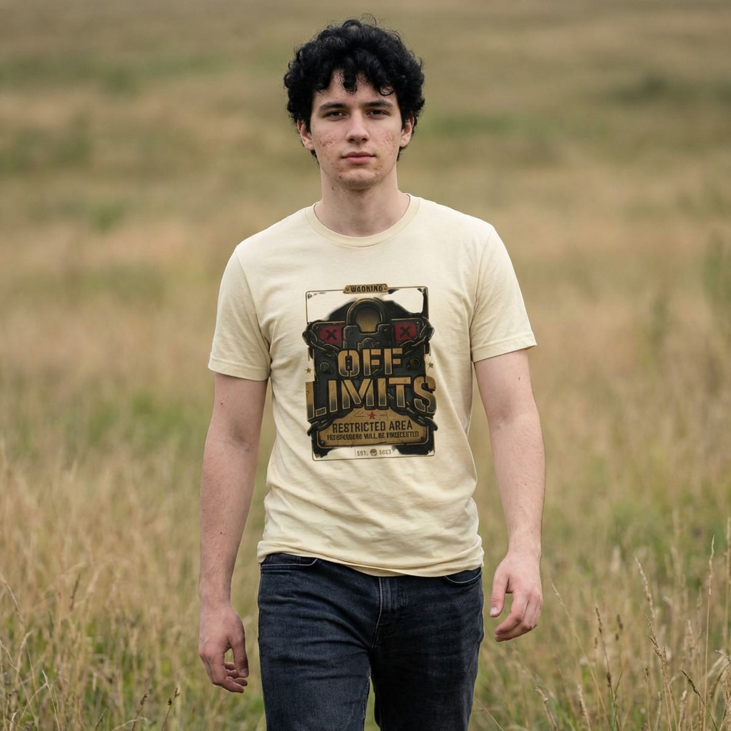 Off Limits Restricted Area Graphic Tee — Tactical Vintage Warning T-Shirt