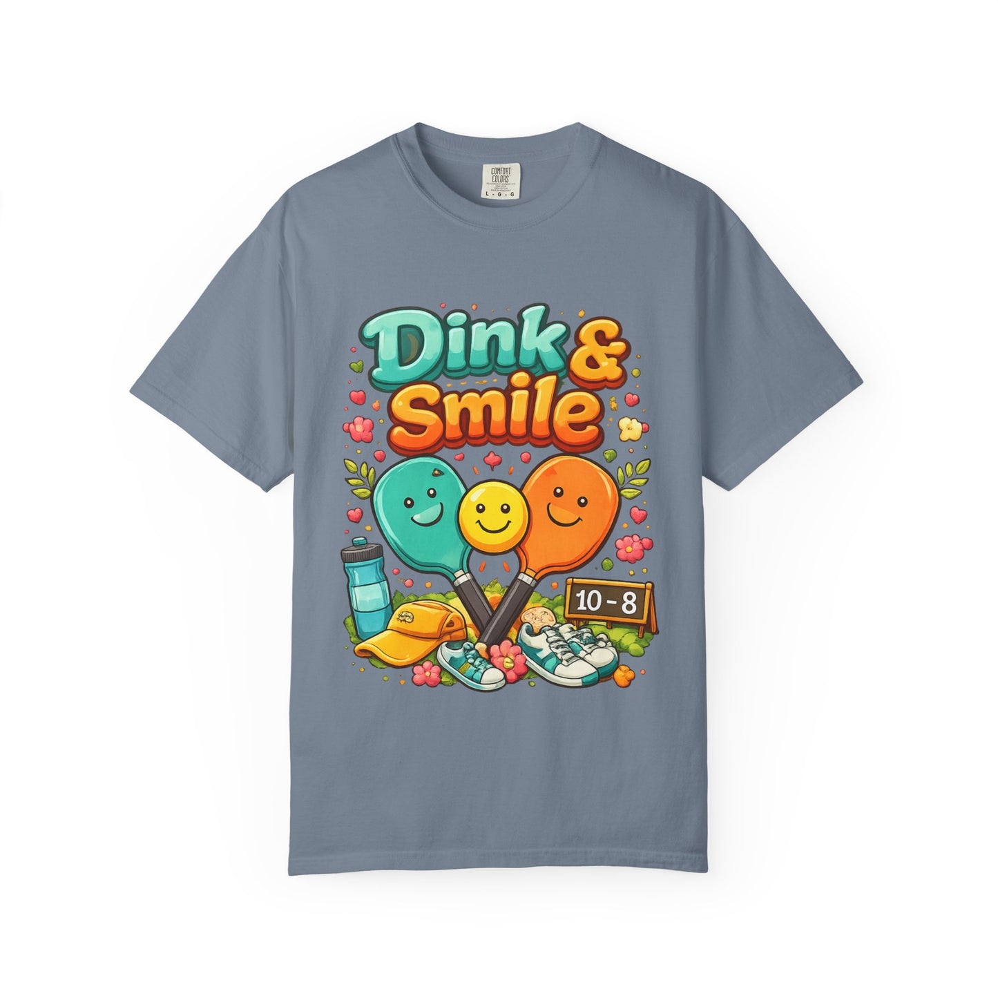 Dink & Smile Pickleball T-Shirt — Cute Paddle Characters Tee