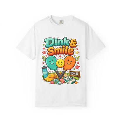 Dink & Smile Pickleball T-Shirt — Cute Paddle Characters Tee