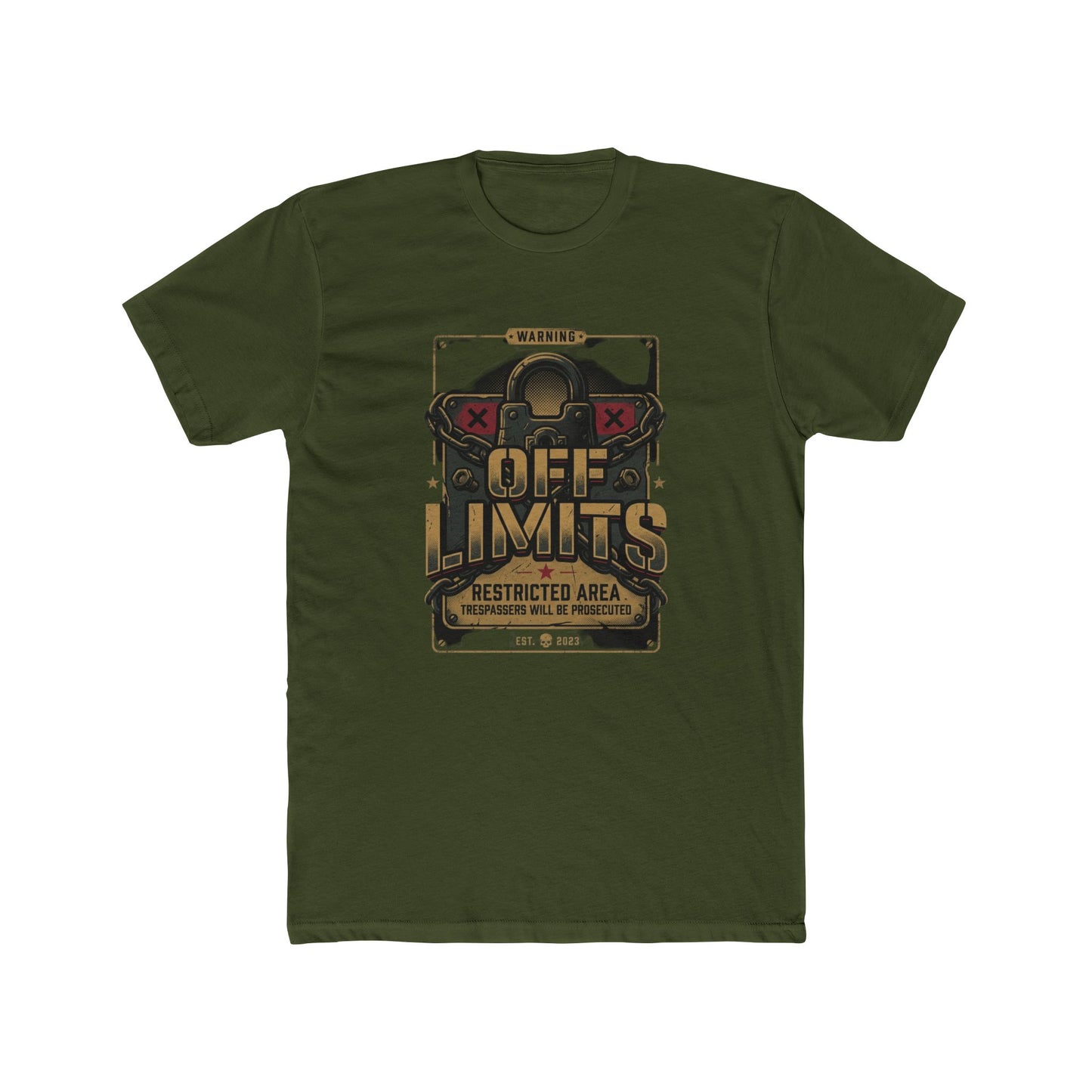 Off Limits Restricted Area Graphic Tee — Tactical Vintage Warning T-Shirt