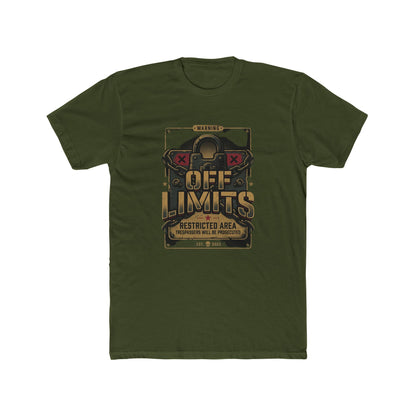 Off Limits Restricted Area Graphic Tee — Tactical Vintage Warning T-Shirt